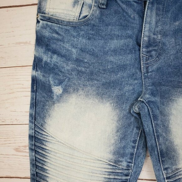 Southpole Men’s Skinny Distressed Stretch Denim Blue White Jeans Size 30x32 - Picture 4 of 11